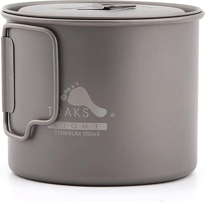Ultralichte Titanium Kookpan en Mok - 550ml voor Kamperen en Wandelen