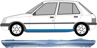 Volledige dorpel voor Peugeot 205 1983-1998 / Links
