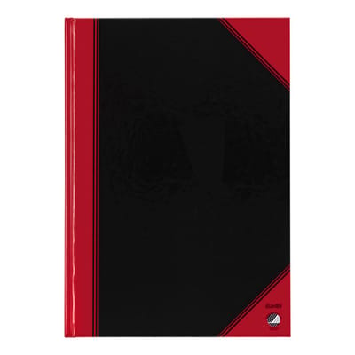 Notitieboek bantex zwart/rood a4 lijn 70gr 96vel | 6 stuks