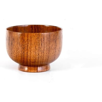 Natuurlijke Houten Kom Klein Water Eten Rijstkommen Organizer Container voor Vrouwen Mannen Kind Kinderen Eten Container 29EF 9.5cm donkere kaki kleur
