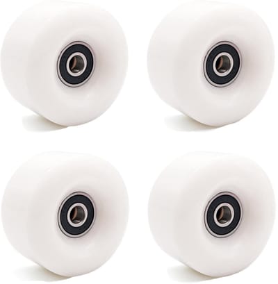 Dailygoods - 4 stuks dubbele rij rolschaatsen accessoires, quad-skate vervanging, skateboard wielen met lagers, rolschaatsen wielen 58 x 32 mm, PU slijtvaste wielen voor dubbele rij skate skateboard