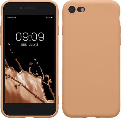 kwmobile telefoonhoesje geschikt voor Apple iPhone SE (2022) / iPhone SE (2020) / iPhone 8 / iPhone 7 - Hoesje voor smartphone - Precisie camera uitsnede - In macchiato