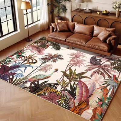 jungle Dier Cartoon Kind Tapijt Vloerkleed voor Huis Woonkamer Slaapkamer Bank Deurmat Decor Speelgebied Vloerkleed Scandinavisch Antislip Vloermat 200*230cm