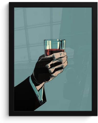 Poster in lijst - Fotolijst 30x40 cm - Posters - Arm - Glas - Pak - Blauw - Posterlijst zwart - Decoratie - Wanddecoratie woonkamer - Muurdecoratie slaapkamer - Kerstversiering - Kerstdecoratie voor binnen - Kerstmis
