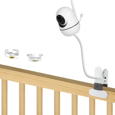 Camerahouder Babyfoon - Flexibele Beugel - Babykamer Monitoren - Verstelbare Klem - 5.1 cm - Wit