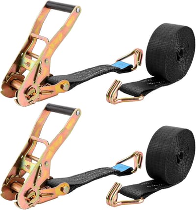 Allecto plus - Sjorbanden 6 m x 5 cm, Ratel Spanbanden 2.000 kg - Zwart - Auto & Vrachtwagen - Bevestigingsriem