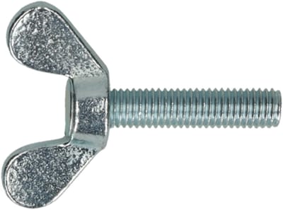 Vleugelschroef M4x20 6 stuks DIN 316, verzinkt staal blauw gepassiveerd - vleugelschroef M4x20, vleugelschroeven 6 stuks, DIN 316 vleugelschroef, verzinkt vleugelschroef, handdraaibare schroef M4, vleugelkop schroef M4x20
