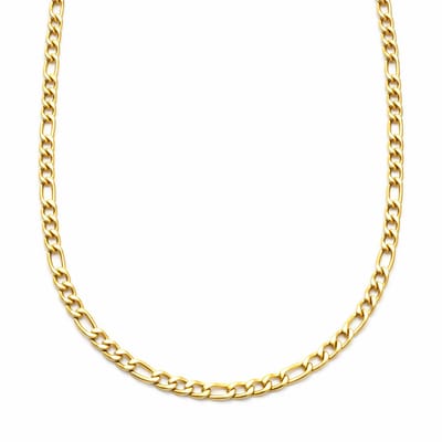 Pax Amare Figaro Ketting - Goudkleurig Stainless Steel - Statement Schakelketting - 3mm - 40cm + 5cm verstelbaar