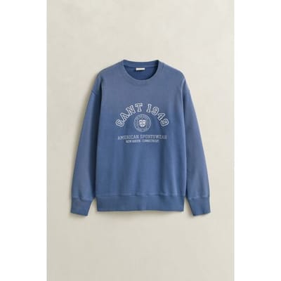 Gant Trui 1949 Spray Graphic Crew Neck Vintage Blue / male