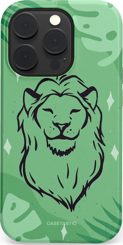Casetastic hoesje geschikt voor Apple iPhone 14 Pro - MagSafe - Dubbellaagse bescherming - Trots in de jungle - Fashion Case - Mintgroen