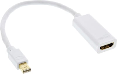 Premium Mini DisplayPort 1.2a naar HDMI 2.0 adapter (4K 60 Hz) / wit - 0,15 meter