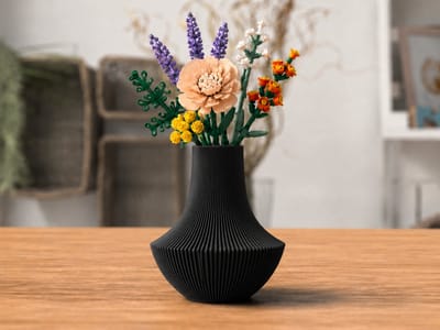 Zwart Vaas voor Bloemen & Droogbloemen & Botanical Bloemen – Design Vaas voor Modern Interieur