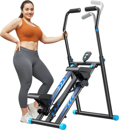 Rolu Stepper – Fitness – Fintessapparaat – LCD Display – 3 Weerstandniveaus – Inklapbaar – Max 150kg