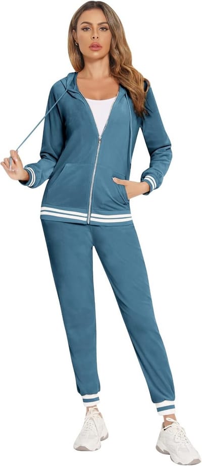Dames velours joggingpak 2-delig - zacht en warm