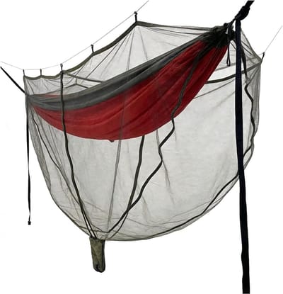 Hangmat Net - Insectenbescherming - Buiten Ontspannen - Ruimtebesparend Ontwerp - 250 x 250 cm - Legergroen