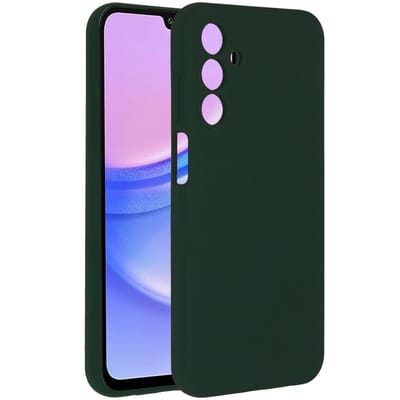 Accezz Hoesje - Geschikt voor Samsung Galaxy A15 (4G) / A15 (5G) - Liquid Silicone Backcover - Forest Green
