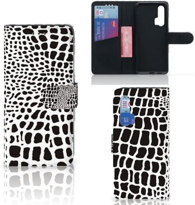 Book Case voor Honor 20 Pro Telefoonhoesje met Pasjes Slangenprint