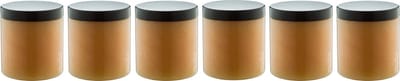 Luxe Verzorgende Bodyscrub-Gel Honey - 400 gram - Pot met zwarte deksel - set van 6 stuks - Hydraterende Lichaamsscrub