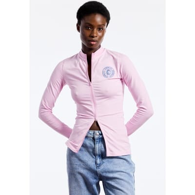 Stieglitz Gaby Zipped Longsleeve Pink Maat: XS | Longsleeves Outlet | Dames | Roze