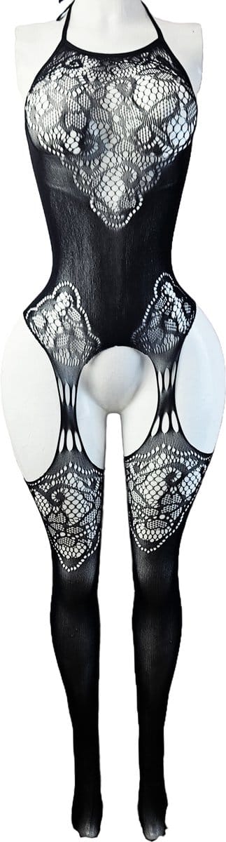 BamBella ® - Panty pak -Onesize - body suit - Dames - Onesize - Erotische jumpsuit van kant lingerie zwart