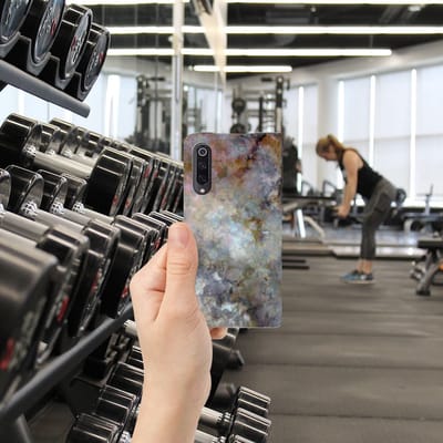 Xiaomi Mi 9 Standcase Marmer Grijs
