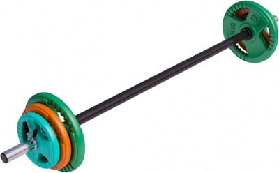 Gorilla Sports Aerobic Halterset 19,3 kg - Gripper Gietijzer - Halterstang Met 6 Gewichten