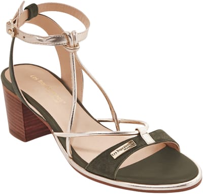 Lilonbuc leren sandalen met hak
