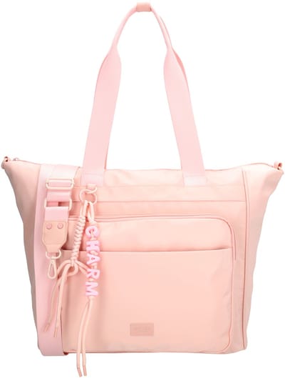 Charm London Seoul Laptoptas - 15.6 Inch - Werktas - Schoudertas - Nylon - Laptopvak - Reistas - Lichtgewicht - Schooltas - Lichtroze