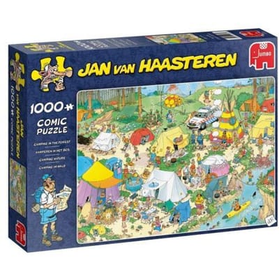 Jumbo Jan van Haasteren puzzel Kamperen in het Bos 1000 stukjes Volwassenen puzzels