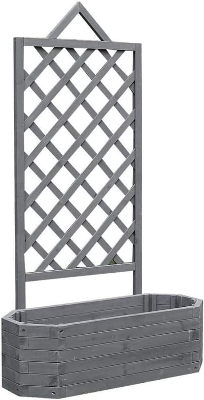 Houten Spalier 150 cm met Plantenbak - Klimhulp voor Hang- en Rankplanten