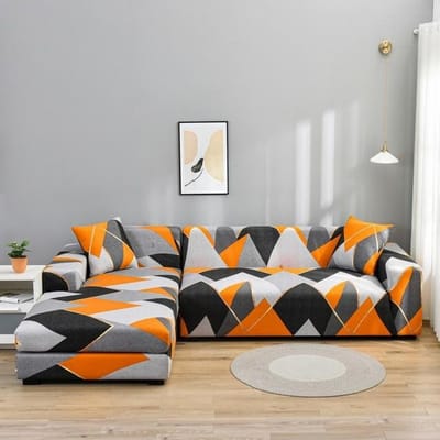 Elastische Bankhoezen Voor Woonkamer Stretch Slipcovers Modulaire Bankhoes L-Vorm Hoek Fauteuilhoes 1 /2 /3 /4 Zits 1st XLarge(235-300cm)1pc