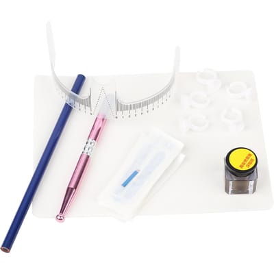 Permanente Wenkbrauw Micro Naald Pen Inkt Cups Praktische Huid Set Tattoo Make-up Tool white