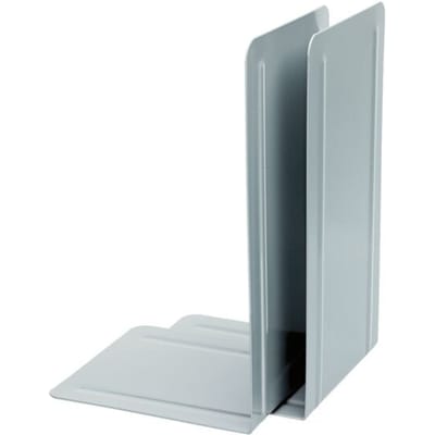 boekensteun Alco 130x240x140mm metaal 2 stuks in doos grijs