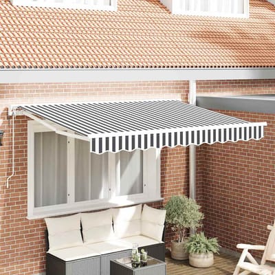 vidaXL - Zonnescherm - Frame - Antraciet - en - Wit - 350 - x - 200 - cm
