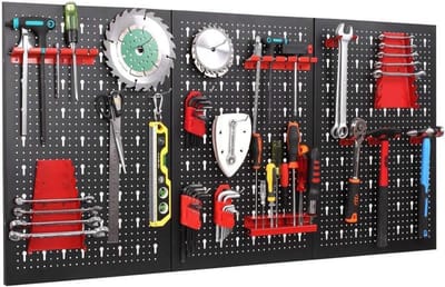 ALDORR Gereedschapswand - Aluminium Gereedschapsrek - Gereedschapsbord - Gereedschapshouder - Hakenset - Ophangsysteem - Gereedschapsorganizer