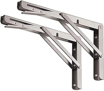 Opvouwbare Plankbeugels 500mm - Zwaar Belastbare Roestvrijstalen Klapbeugels voor Wandmontage, Max 150Kg, 2 Stuks