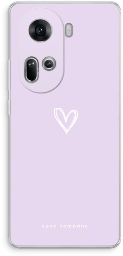 Case Company® - Hoesje geschikt voor Oppo Reno 11 hoesje - Klein hartje paars - Soft Cover Telefoonhoesje - Bescherming aan alle Kanten en Schermrand