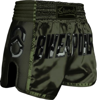 8 WEAPONS Muay Thai Short Carbon Noir Olive Green