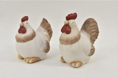 Paasartikelen - Kip En Haan Barney Keramiek Per Stuk - 19cm