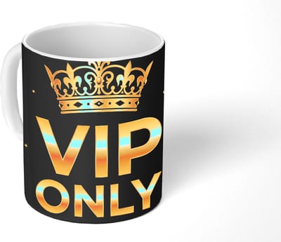Mok - Koffiemok - Kroon - Goud - VIP - Mokken - 350 ML - Beker - Koffiemokken - Theemok