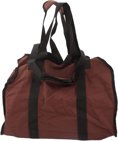 Dailygoods- Brandhoutdrager Grote Capaciteit - Draagbare Houtdrager - Multifunctionele Log Holder - Opvouwbare Tas - Verstelbare Zijkanten met Ritssluiting - Duurzaam Canvas en Oxford Doek