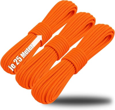 Sterk Paracord Touw 3x 25m - Universeel Nylon Koord voor Camping en Outdoor