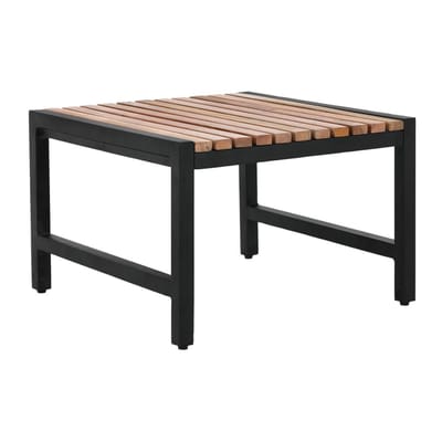 Bolero Lage Barkrukken van Staal en Acacia (4 Stuks) - DK904 - Horeca & Professioneel