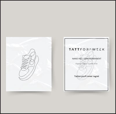Tijdelijke tattoo sneakers | Neptattoo volwassenen | Tijdelijke tattoo voor volwassenen | Temporary tattoo | Plaktattoos voor volwassenen | Neptattoos | Probeer zorgeloos een tattoo | tattforaweek