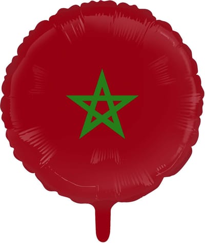 Folieballon Marokko 18" 45cm - Feest Feestje Landen Helium Folie Ballon