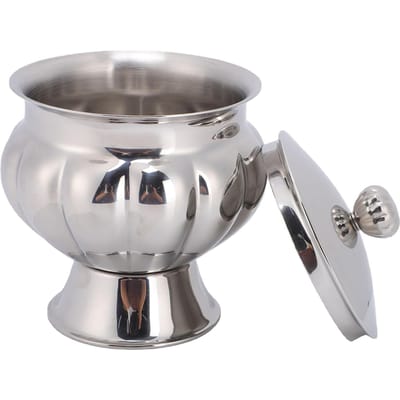 Sucrier Bol avec Couvercle 400ml Multifonctionnel Acier Inoxydable 304 Porte-morceaux de Sucre pour Cuisine