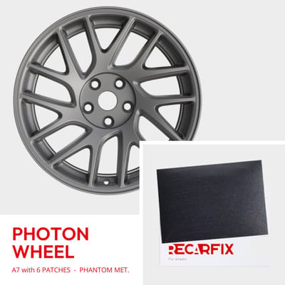 Tesla Model 3 Photon Wheels - velgschade patch Phantom Metallic