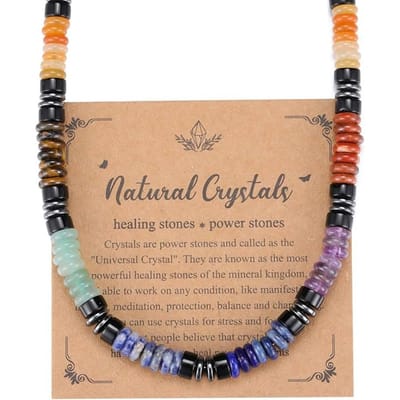 Helin life Klassieke ketting- Ketting Dames en Heren-Kralen kettingen-Natuursteen steen-Cadeautjes
