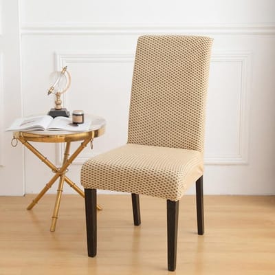 Housse de chaise en Jacquard, élastique, épaisse, tricotée, pour salle à manger, hôtel, décoration de maison, protecteur de siège lavable, 1 pièces, nouvelle collection 1 PCS kaki