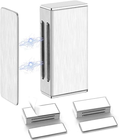 Magnetische deursloten - Sterke magneten - 2 stuks - Zelfklevend - 65×26×14 mm - Boren niet nodig - Geschikt voor kastdeuren, horren, meubeldeuren en balkondeuren - Zilver